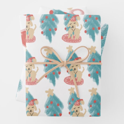 kerstfeestdag inpakpapier vel (In situ)