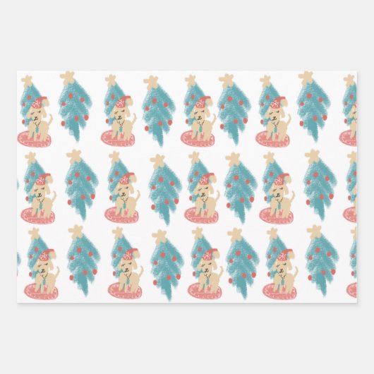 kerstfeestdag inpakpapier vel (Voorkant)