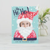 kerstfeestdag jolly Santa Claus-fotokaart Feestdagenkaart (Staand voorkant)