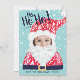 kerstfeestdag jolly Santa Claus-fotokaart Feestdagenkaart