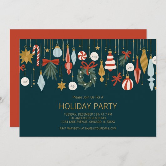 kerstfeestdag kaart (Voorkant / Achterkant)