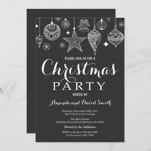 kerstfeestdag kaart (Voorkant / Achterkant)