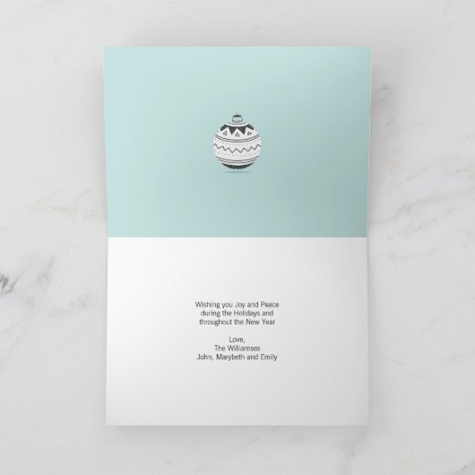 Kerstfeestdag Kaart (Binnen)