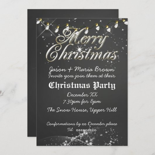 kerstfeestdag kaart (Voorkant / Achterkant)