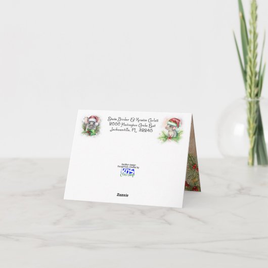 Kerstfeestdag Kaart (Achterkant)