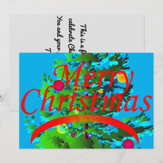 kerstfeestdag kaart (Voorkant / Achterkant)