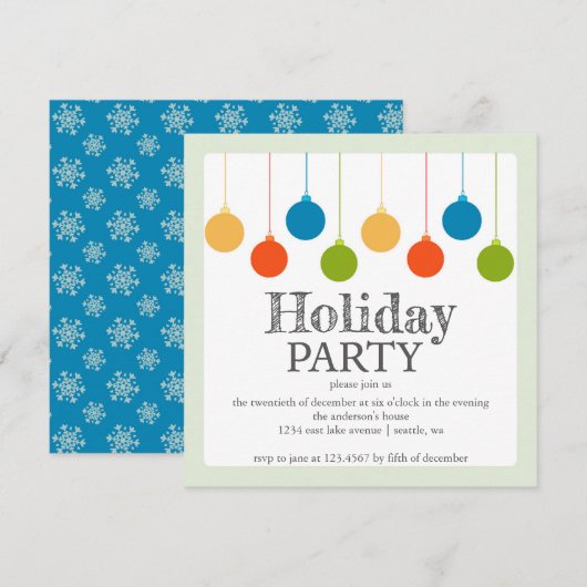 kerstfeestdag kaart (Voorkant / Achterkant)