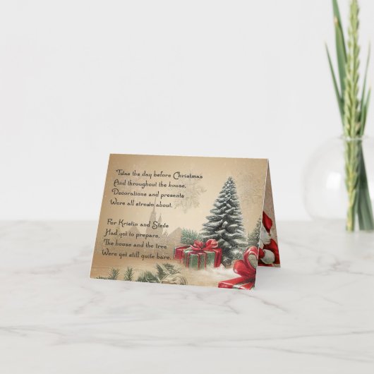 kerstfeestdag kaart (Voorkant)