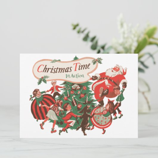  kerstfeestdag kaart (Staand voorkant)