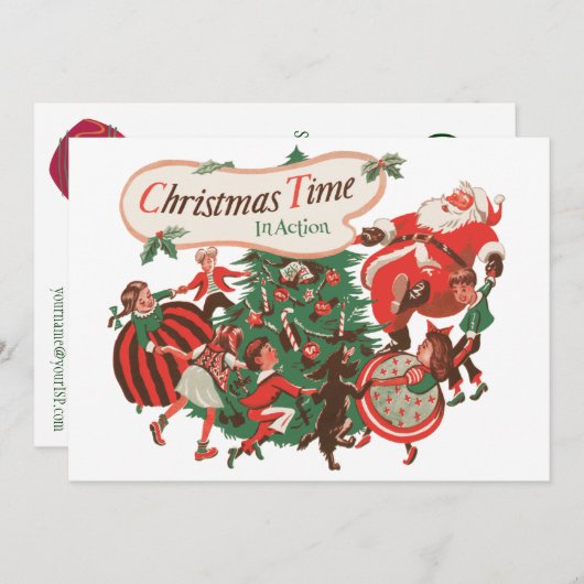  kerstfeestdag kaart (Voorkant / Achterkant)