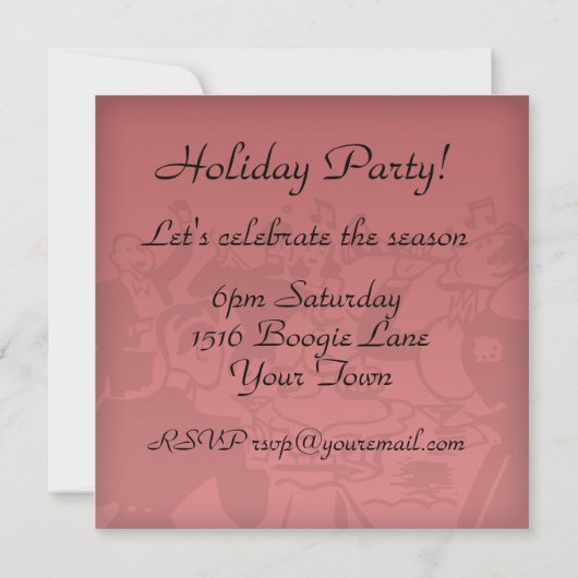 Kerstfeestdag Kaart (Achterkant)