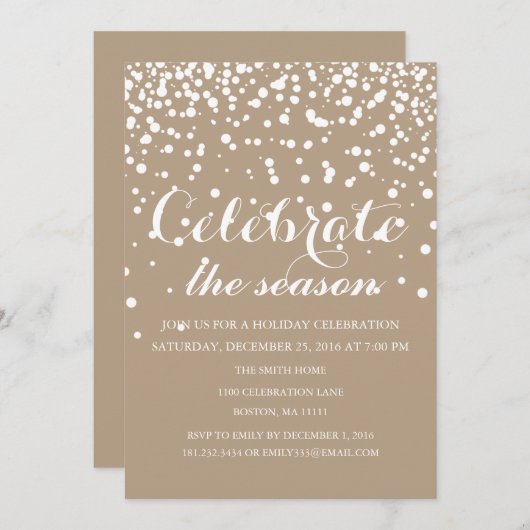 Kerstfeestdag Kaart (Voorkant / Achterkant)