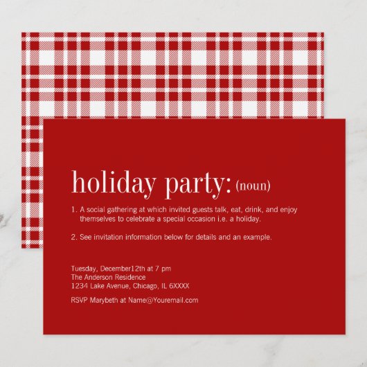 Kerstfeestdag Kaart (Voorkant / Achterkant)