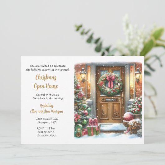 Kerstfeestdag Kaart (Staand voorkant)