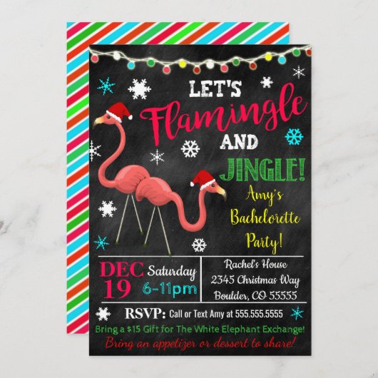 Kerstfeestdag Kaart (Voorkant / Achterkant)