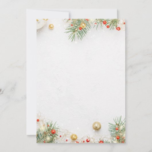 Kerstfeestdag Kaart (Achterkant)