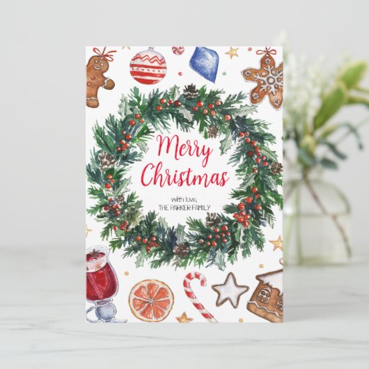 kerstfeestdag Kaart (Staand voorkant)