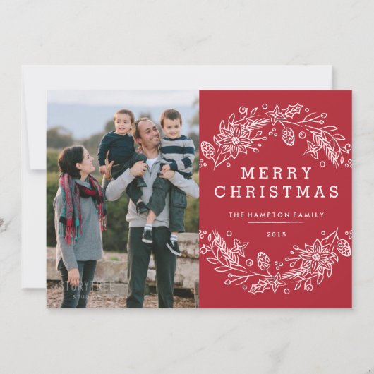 kerstfeestdag Kaart - Berry (Voorkant)