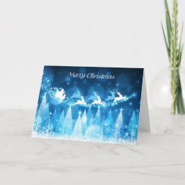Kerstfeestdag Kaart - Blauwe kerststaartje