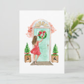 Kerstfeestdag Kaart "kerstmis" (Staand voorkant)