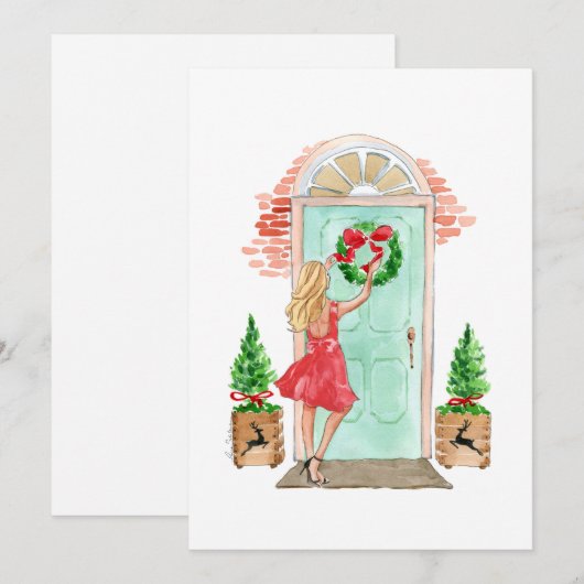 Kerstfeestdag Kaart "kerstmis" (Voorkant / Achterkant)