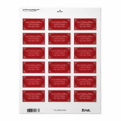 Kerstfeestdag - Kaart met kaartje Etiket (Full Sheet)