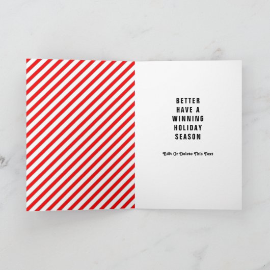 Kerstfeestdag Kaart met kerstcadeau (Binnen)