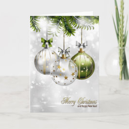 Kerstfeestdag Kaart - Ornamenten