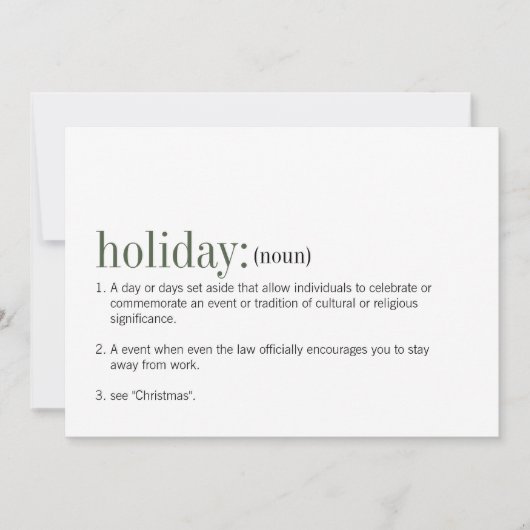 kerstfeestdag Kaart voor kerstfeestdag (Voorkant)