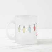 Kerstfeestdag - Kaartlampjes kort en eenvoudig Matglas Koffiemok (Links)