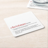 Kerstfeestdag Kartonnen Onderzetters (Schuin)