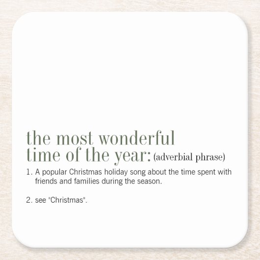 Kerstfeestdag Kartonnen Onderzetters (Voorkant)