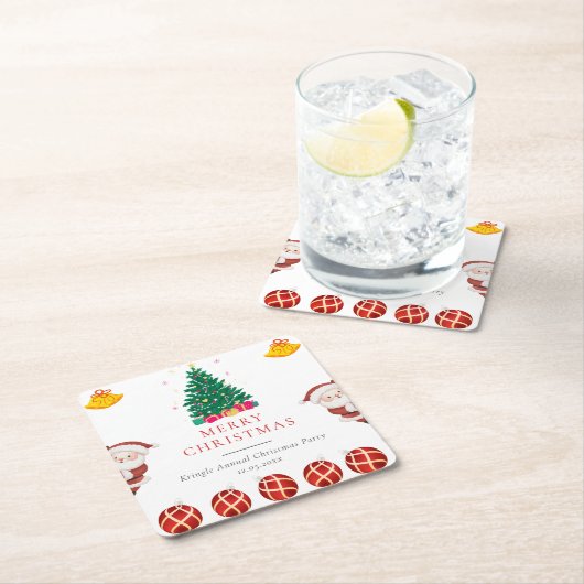 Kerstfeestdag Kartonnen Onderzetters (Insitu)