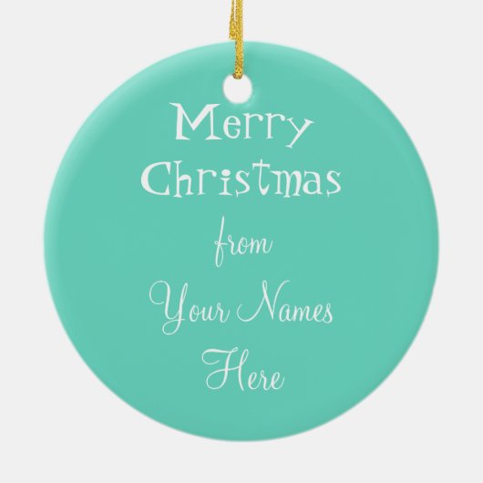 Kerstfeestdag Keramisch Ornament (Achterkant)