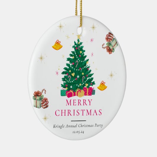Kerstfeestdag Keramisch Ornament (Rechts)