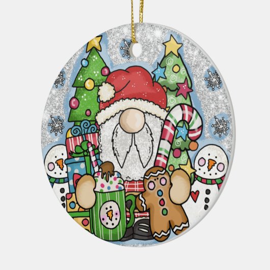 kerstfeestdag keramisch ornament (Links)