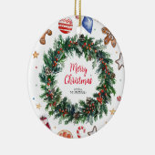 Kerstfeestdag Keramisch Ornament (Rechts)