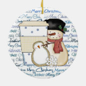 Kerstfeestdag Keramisch Ornament (Achterkant)