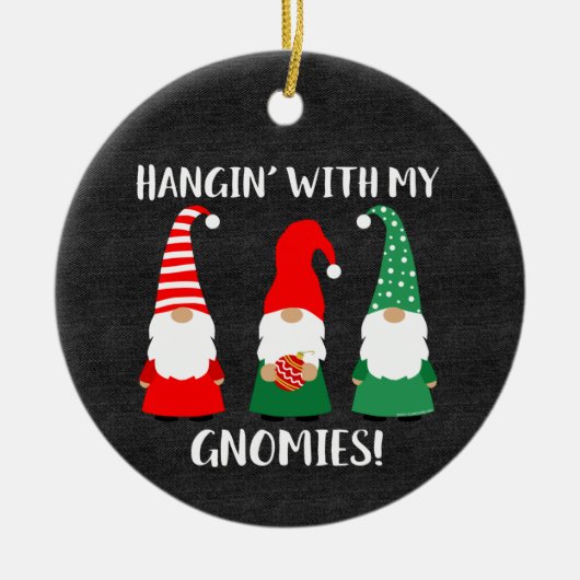 kerstfeestdag keramisch ornament (Voorkant)