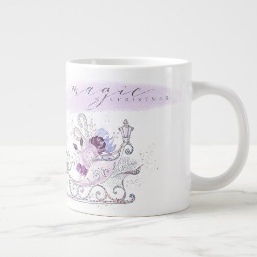 Kerstfeestdag - Kerstakermagisch - Unicorns Grote Koffiekop (Rechts)