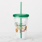 Kerstfeestdag - "kerstbakteam" acryl drinkbeker (Voorkant)