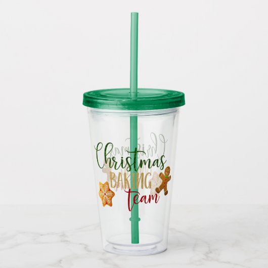 Kerstfeestdag - "kerstbakteam" acryl drinkbeker (Voorkant)