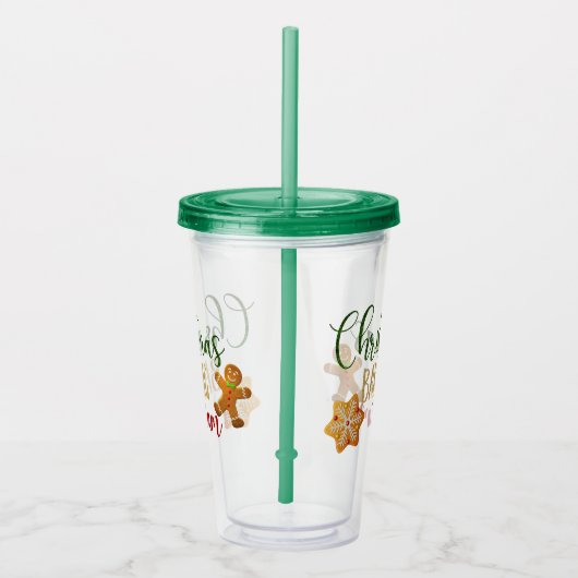 Kerstfeestdag - "kerstbakteam" acryl drinkbeker (Rechts)