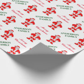 kerstfeestdag kerstcadeau-monogram cadeaupapier (Hoek)