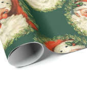 Kerstfeestdag kerstcadedag Waterverf Cadeaupapier (Rol Hoek)