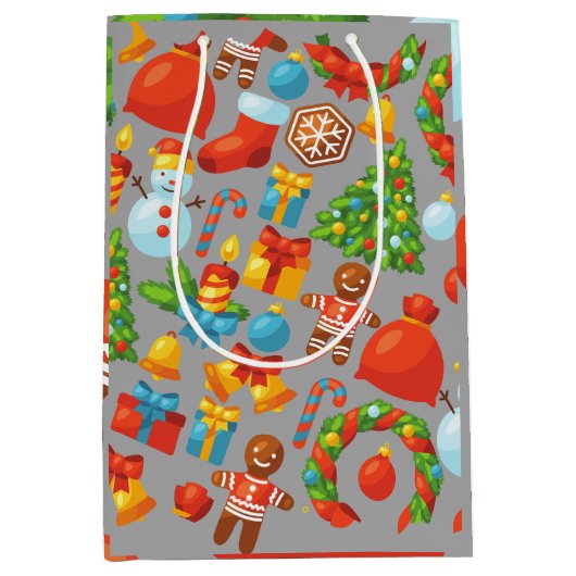 Kerstfeestdag  kerstcadedag Waterverf Medium Cadeauzakje (Voorkant)