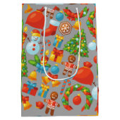 Kerstfeestdag  kerstcadedag Waterverf Medium Cadeauzakje (Achterkant)
