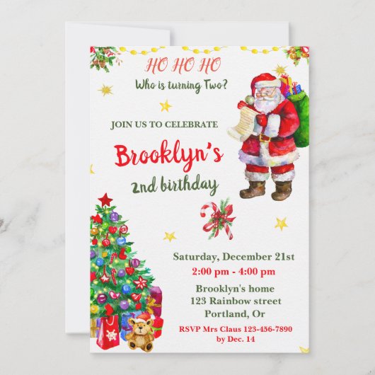 Kerstfeestdag kerstfeest kaart (Voorkant)