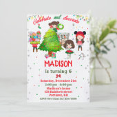 Kerstfeestdag kerstfeest kaart (Staand voorkant)