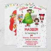 Kerstfeestdag kerstfeest kaart (Voorkant / Achterkant)